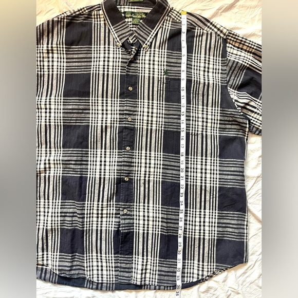 Knights of Round Table Men's Dark Gray and White Plaid Shirt Size 3XL - Picture 7 of 10